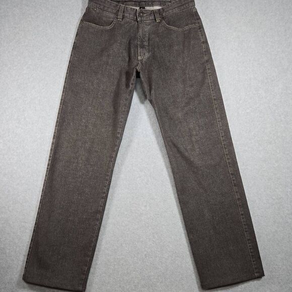 Ermenegildo Zegna Jeans 34x32 (actual 32x32) Brown Black Straight Leg Italy